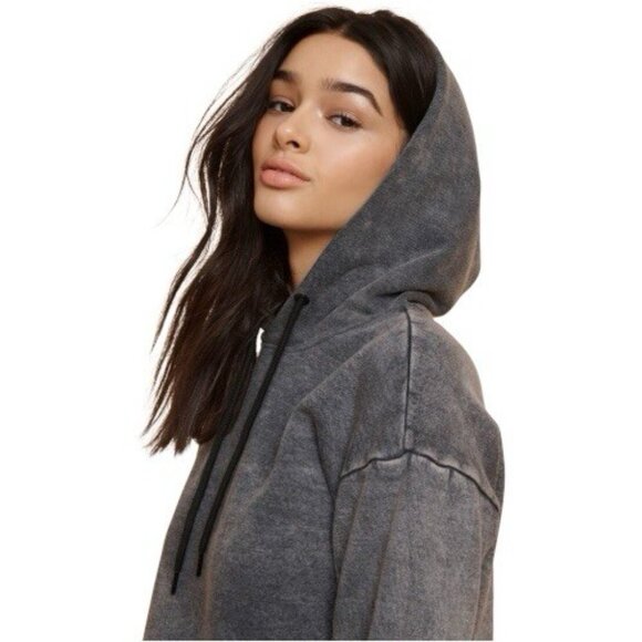 Garage Gray Cropped Hoodie Size S - Picture 1 of 8